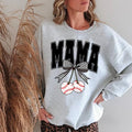 Baseball Mama Cherries Graphic Crewneck Sweatshirt, cowgirl outfits, western clothing, western tops outfits women, country concert outfits clothing, rodeo outfits women shirt sweatshirt hoodie