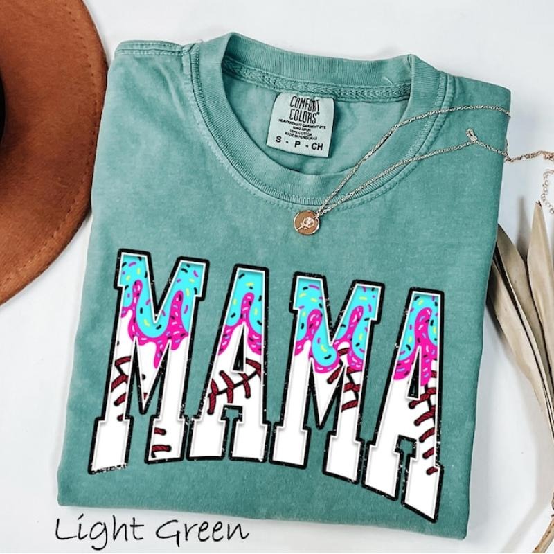 Baseball Mama Drip Shirt, Baseball Mama Shirt, Baseball Mom Dripping Shirt, Baseball Ice Cream Drip Tee, Mother's Day Gift