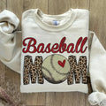 Baseball Mom Leopard Print T-shirt, Baseball Mama Tee, Baseball Lover Gift, Game Day Sweatshirt