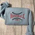 Baseball Mom embroidered sweatshirt;Baseball embroidered crewneck, baseball lover's sweatshirt; Mother's Day gift; gift for her shirt