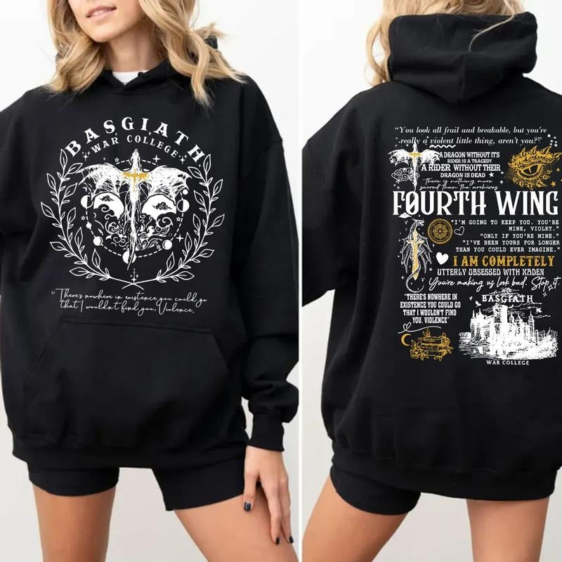 Basgiath War College 2 Sided Shirt, Fourth Wing Riders Quadrant, Dragon Rider Tee, Fourth Wing Long Sleeve, Dragon Sweatshirt Sweater Pullover Tee