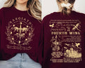 Basgiath War College 2-Sided Sweatshirt, Fourth Wing  s Shirts, The Empyrean Series, Violet Sorrengail Fantasy Bookstyle{n002}2