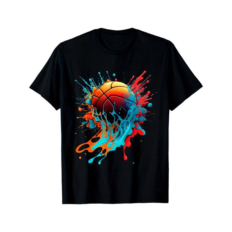 Basketball Splash Baller Basketball Player Team Player T-Shirt made in usa