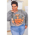 Basketball Star Smiley Graphic Sweatshirt