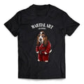 Basset Hound Dog Sensei in Red Judogi Karate Martial Art Champion - Short-Sleeve Unisex, Men Made in USA