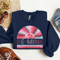 Be Mine, Retro Sunset, Sweatshirt, Valentine's Day, Crew Neck, Women's, Crewneck, Valentine's Day, Love, Heart, Cupid