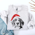 Beagle, Santa, Dog, Christmas, Dog Lover, Pet Sweatshirt, Crew Neck, Women's, Crewneck