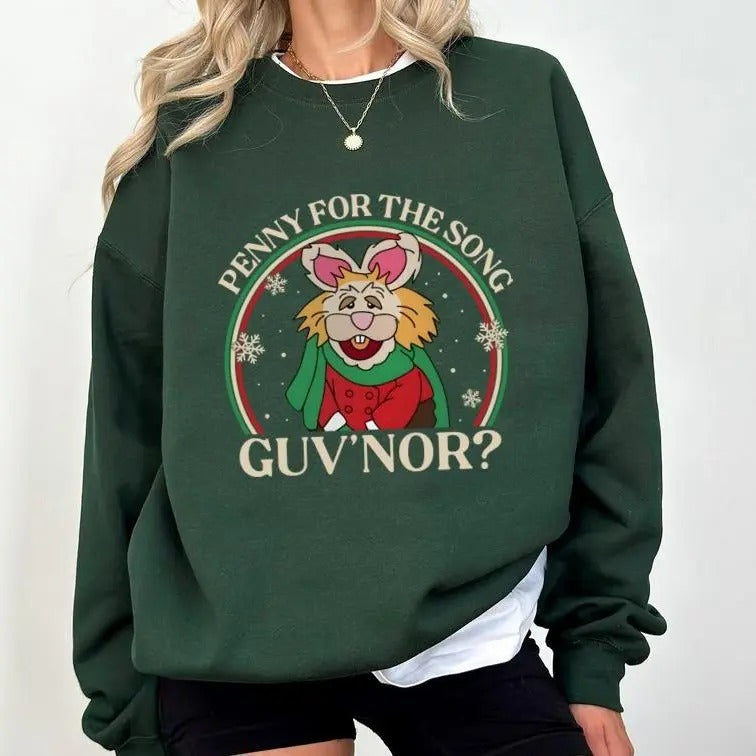 Bean Bunny Penny For The Song Shirt, Muppet Show Sweatshirt, Cute Muppet Tee Shirt, Merry Christmas Shirt, Xmas Holiday Shirt