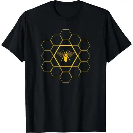 Bee Honeycomb Beekeeper Beekeeping T-Shirt Gift T-Shirt Made in USA