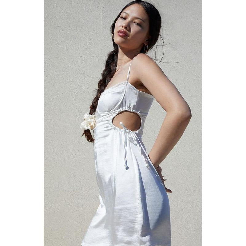 Beverly and Beck Women's Aaliyah Lace Trim Mini Dress