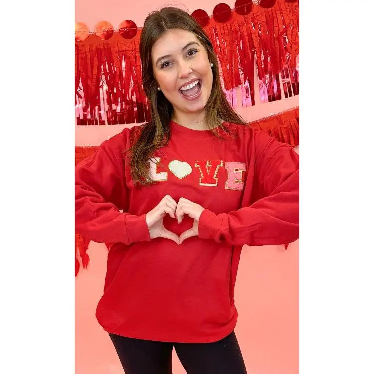 Big Letter Heart Sweatshirt