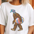 Bigfoot Easter Bunny Graphic Tee Bigfoot Rabbit Ears Tshirt Sasquatch Easter Egg Easter Bunny T-Shirt Unisex Easter Casual Top