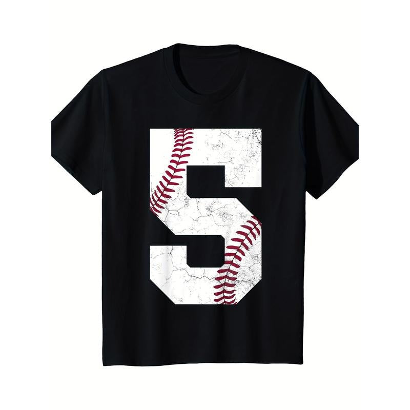 Birthday gift Baseball 220g100% cotton T-shirt made in usa