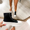 Black Chunky High Top Shoe