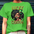 Black Girl Lucky Charm Tee, Black Girl St. Patrick’s Day Shirt, Black Girl Magic Tee, Lucky Women St Patrick Day Gift