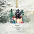 Black Golden Doodle Christmas Ornament - Personalized Dog First Christmas Bauble