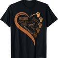 Black History Fists Diversity Equity Melanin African Women T-Shirt