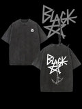 Blackstar X Chain Scythe - Soul Eater Oversize T-Shirt T-shirt Wash, Cotton 100%, Anime Blackstar