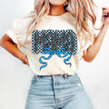 Blue Mama Coquette Bow T-Shirt, Mama Checkered T-Shirt, Mama Varsity T-Shirt, Pink Mama T-Shirt, Mama T-Shirt, Mama Bow T-Shirt, Mama Shirt