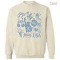 Blue USA Collage Sweatshirt 'NLB'