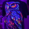Blue owl T-shirts Cotton Black