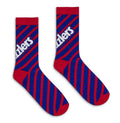 Twizzlers Retro Candy Logo Striped Crew Socks - Red/Blue