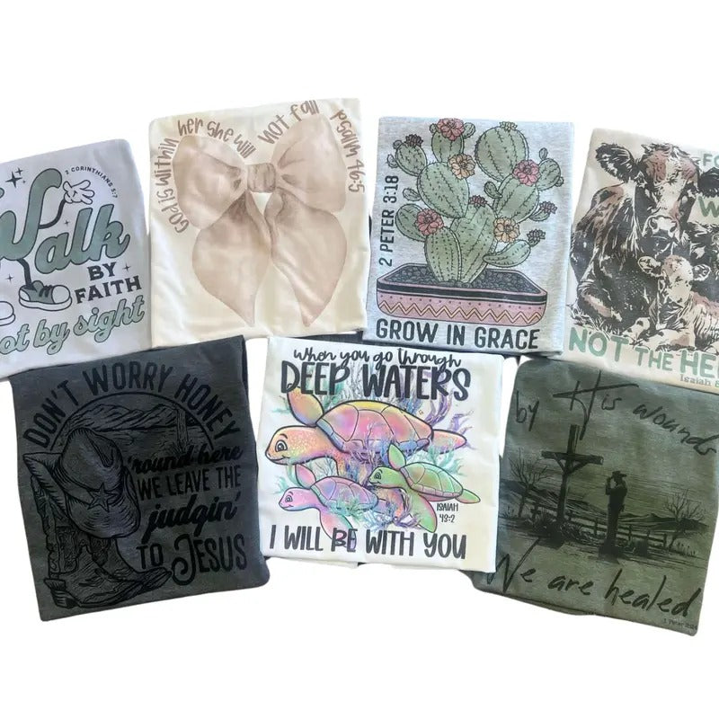 Boho Christian Tee Collection - VERSION TWO - BUY ONE OR BUY THEM ALL Christian Shirts