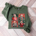 Boho Christmas Trump Sweatshirt, Santa Trump Christmas Shirt, Make Christmas Great Again Trump Cotton Crewneck