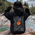 Boho Starburst, Celestial, Retro Hoodie