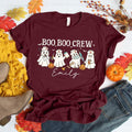 Boo Boo Crew Nurse Ghost Halloween T-Shirt for Women Personalized Cute Spooky Nurse Tee