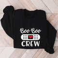 Boo Boo Crew Sweatshirt, Nurse Halloween Party Gift Hoodie, Matching Spooky Nurse Sweater, Nursing School Party Long Sleeve.