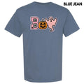 Boo Spider Pumpkin Ghost Chenille Patch Comfort Colors T-Shirt