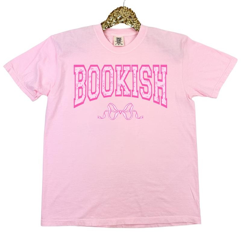 Bookish Bow Coquette Comfort Colors T-Shirt 'NLB'