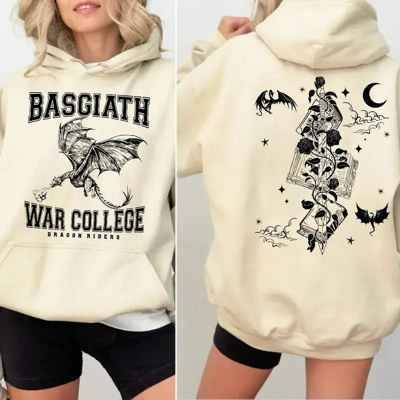 Bookish Unisex T Shirt, Book Lover Gift, Fourth Wing Basgiath War College Shirt, Unisex Sweater Pullover Tee