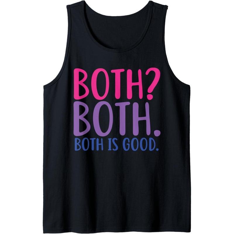 Both? Both. Both Is Good Funny Bisexual Pride Tank Top MADE IN USA
