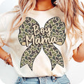 Boy Mama Camo Coquette Bow T-Shirt, Boy Mama T-Shirt, Camo Coquette T-Shirt, Mom of boys T-Shirt, Mothers T-Shirt, Mama camo bow T-Shirt