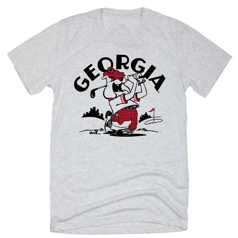 Brad Clothings Retro Georgia Bulldogs Printed Sport Tee Shirt - Graphic Cotton Top for Women - Trendy Classic Fit