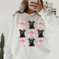 Brindle Pitbull with Bows Sweatshirt ~ Sweatshirt Unisex Apparel Relaxed Fit Printed in the USA Clothing Womenswear Casual and Comfortable