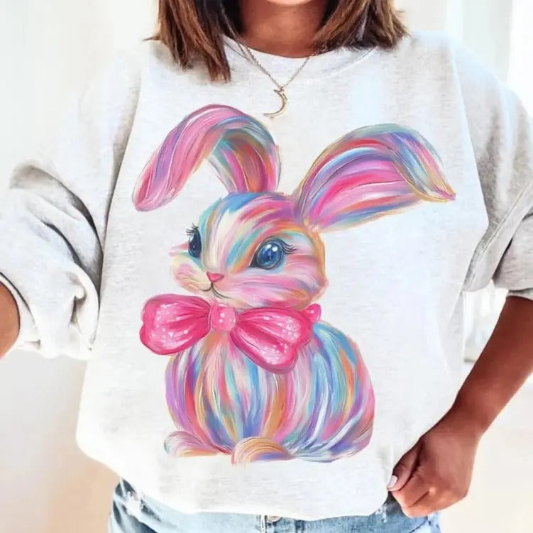 Brushstroke Bunny  DTF Transfers - THIS IS NOT A SHIRT