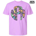 Bunny Checkered Monogram Comfort Colors T-Shirt 'NLB'