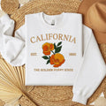 California Golden Poppy Embroidered State Flower Sweatshirt, Hometown Embroidered Shirt, Favorite Flower Embroidered Shirt