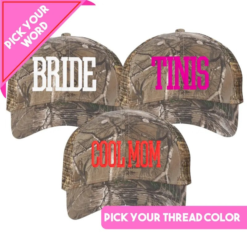 Camo 3D Embroidery Trucker Hat