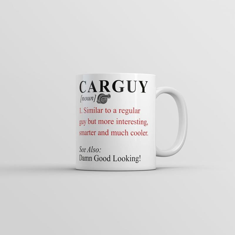 Car Guy Definition Mug Funny Sarcastic Mechanic Coffee Cup-11oz Funny Coffee Mugs Ceramic Printed Drinkware Cup