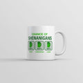 Chance Of Shenanigans Mug Funny St Patricks Day Graphic Coffee Cup-11oz Funny Coffee Mugs Ceramic Printed Drinkware Cup