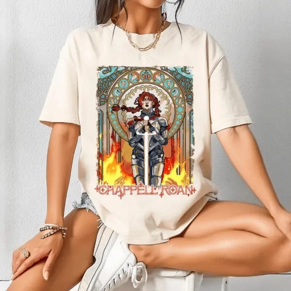 Chappell Roan Joan Of Arc Knight Shirt_Cotton T-Shirt, Perfect Tee, Gifts For Boyfriend and Girlfriend T-Shirt