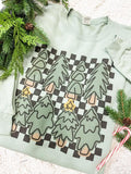 Checkered Tree Graphic Sweatshirt