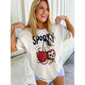 Cherry Spooky Skull Graphic Top