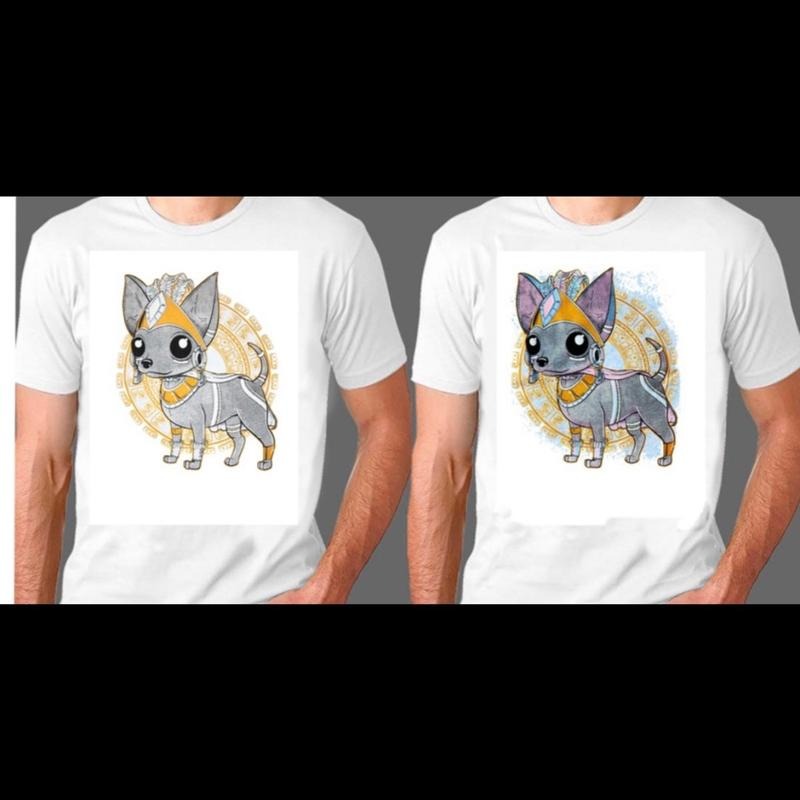 Chihuahua blanco T-shirts  White Cotton Casual Tshirt