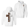 Christian Hoodie Sweatshirt T-Shirt - Camo Cross Design with Philippians 4:13 Verse, Perfect for Faithful Believers and Outdoorsmen, For Men And Women