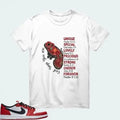 [Christian Sublimation Butterfly] AJ1 Low OG Chicago Matching Tee